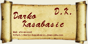 Darko Kasabašić vizit kartica